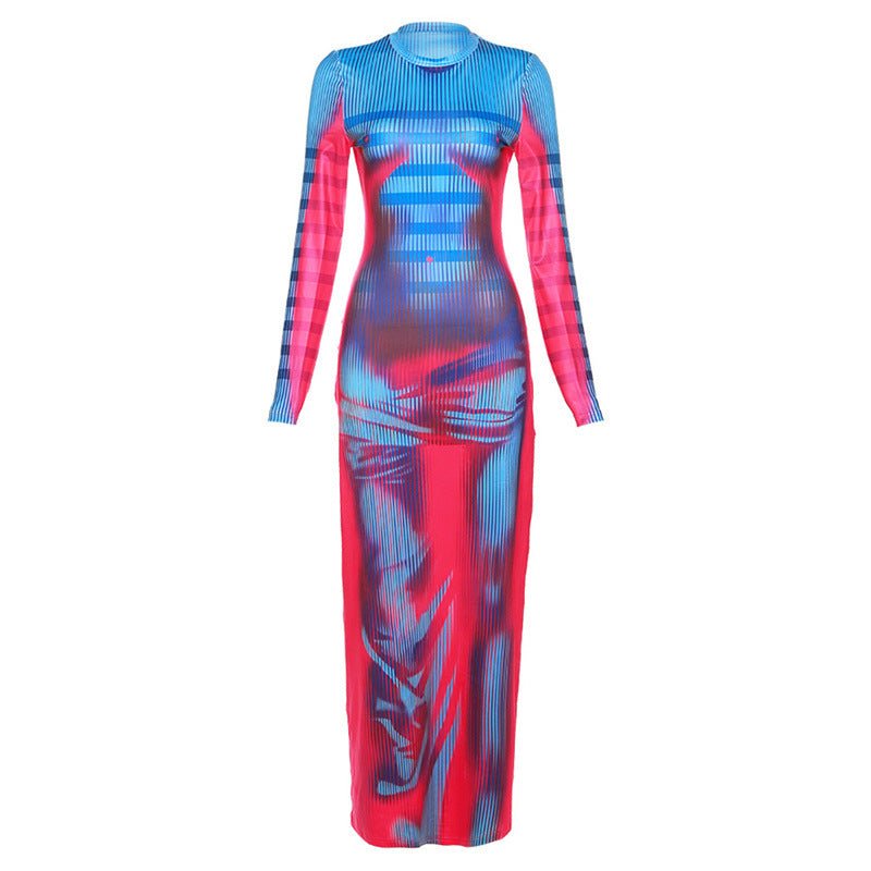 Body Print Dresses, Thermal Body Print Dress