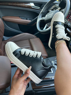 Limited Edition PU Jumbo Lace Low Top Sneakers (Pre-Order)