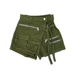 Kyla Denim Utility Cargo Shorts (Pre-Order)