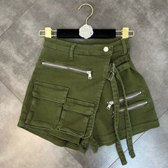 Kyla Denim Utility Cargo Shorts (Pre-Order)