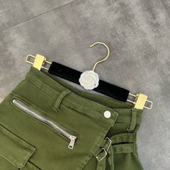 Kyla Denim Utility Cargo Shorts (Pre-Order)