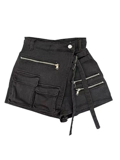 Kyla Denim Utility Cargo Shorts (Pre-Order)