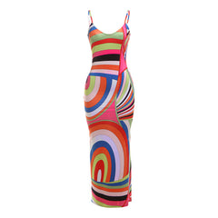 Summer Kiss V-Neck Spaghetti Strap Maxi Dress