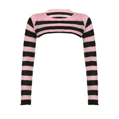 Francis Striped Cropped Knit Sweater