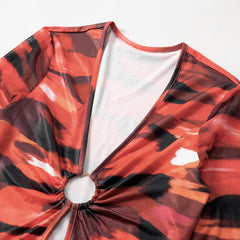 Melrose Long Sleeve Cutout Bodycon Mini Dress