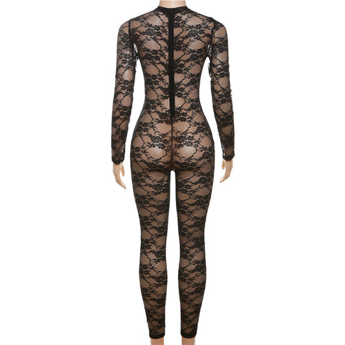 Come Correct Long Sleeve Lace Jumpsuit