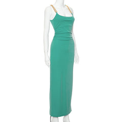 Chained To Me Sleeveless Bodycon Maxi Dress