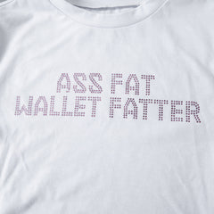 Wallet Fatter Rhinestone Cropped T-Shirt