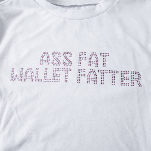 Wallet Fatter Rhinestone Cropped T-Shirt