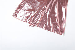 Adrienne Sleeveless V-Neck Backless Metallic Fishtail Maxi Dress