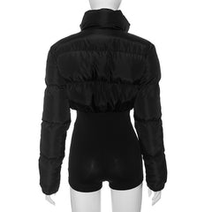 Ski Season Cropped Puffer Romper