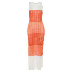 Gloria Crochet Knit Sleeveless Maxi Dress