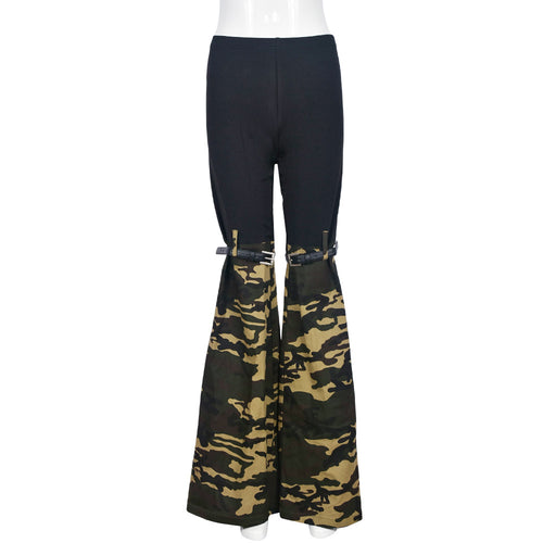 In Her Command Camouflage Flare Leggings