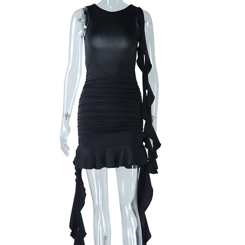 Artesia Sleeveless Backless Ruffle Mini Dress
