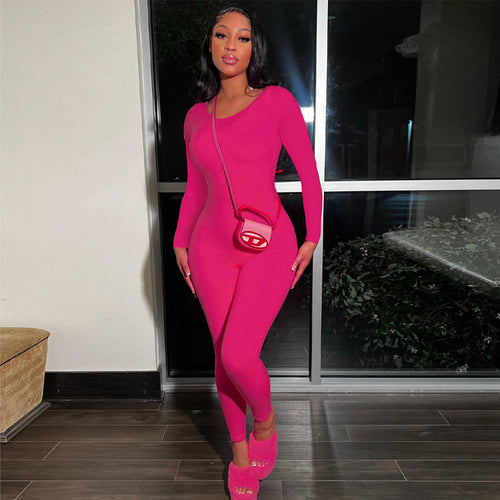 Scoop Me Up Backless Long Sleeve Jumpsuit
