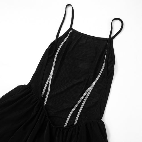 Amber Backless Tulle Mini Dress