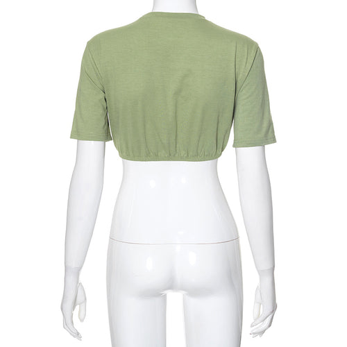 Short Sleeve Cargo Pocket Cropped T-Shirt