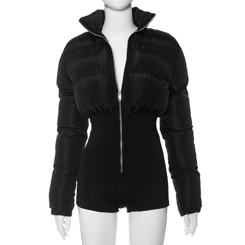 Ski Season Cropped Puffer Romper