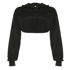 Downtown Casual Cropped Hoodie