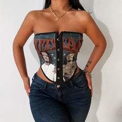 Outkast Cropped Corset Tube Top