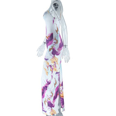 Maya Tie Dye Printed Sleeveless Maxi Dress