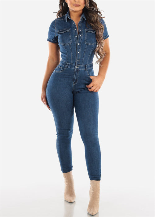 Women Sexy Denim Jumpsuit