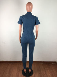 Women Sexy Denim Jumpsuit