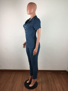 Women Sexy Denim Jumpsuit