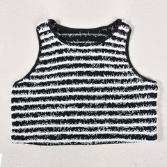 Not So Black And White Crop Tank