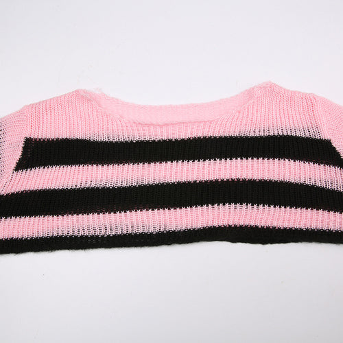 Francis Striped Cropped Knit Sweater