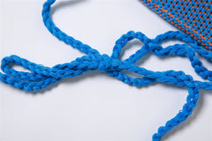 Hottie In Hawaii Crochet Knit Bandeau Short Set