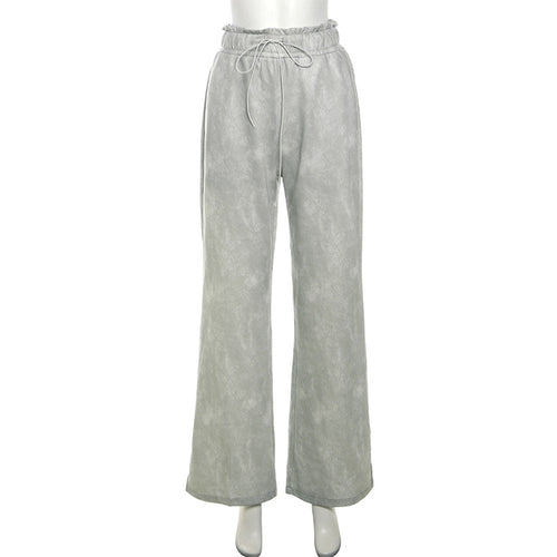 High Waist Wide Leg Drawstring Pants