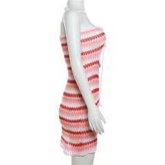 Summer's Not Over Cutout Strapless Crochet Knit Mini Dress