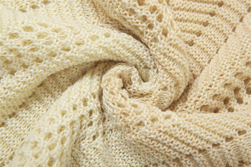 Amala Halter Backless Crochet Knit Midi Dress