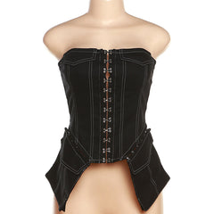 Brielle Denim Corset Tube Top