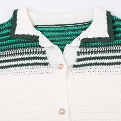 Rene Oversized Crochet Knit Button Front Shirt
