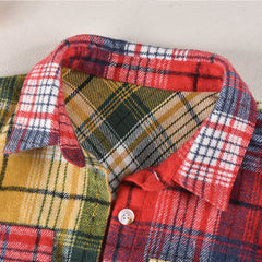 Reese Cropped Plaid Button Down Shirt