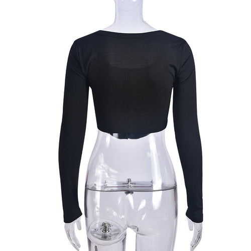 Legendary Long Sleeve Ribbed Graphic Crop Top