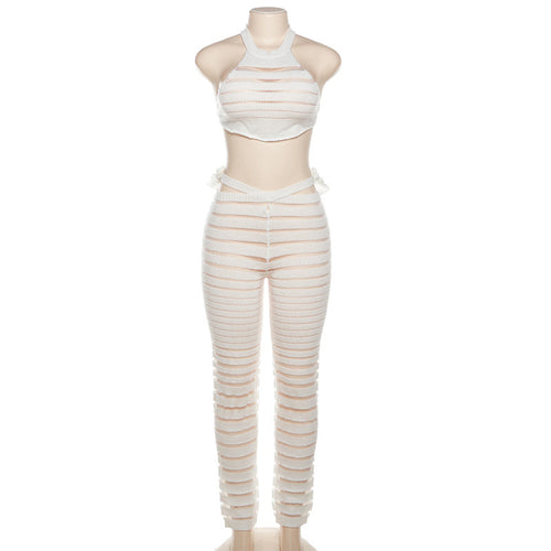 Sneak Peak Halter Knit Legging Pant Set