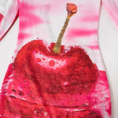 Juicy Like Cherries Printed Off Shoulder Bodycon Mini Dress