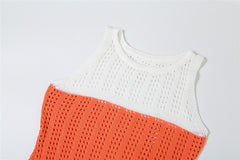 Gloria Crochet Knit Sleeveless Maxi Dress