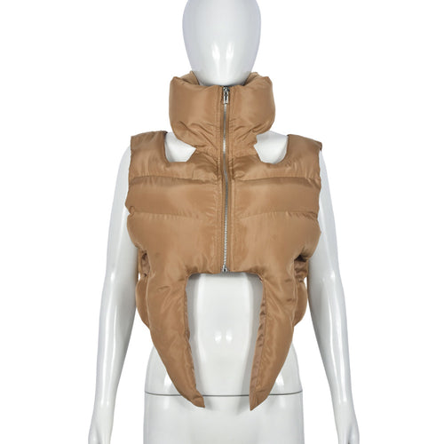 On Rare Occasion Cropped Padded Vest Jacket