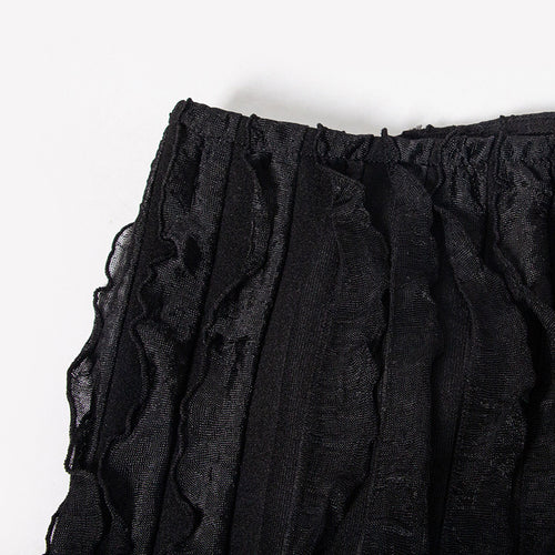 Girls Night Long Sleeve Ruffle Maxi Skirt Set