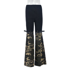 Kasey Camouflage Stretch Denim Belted Pant Set