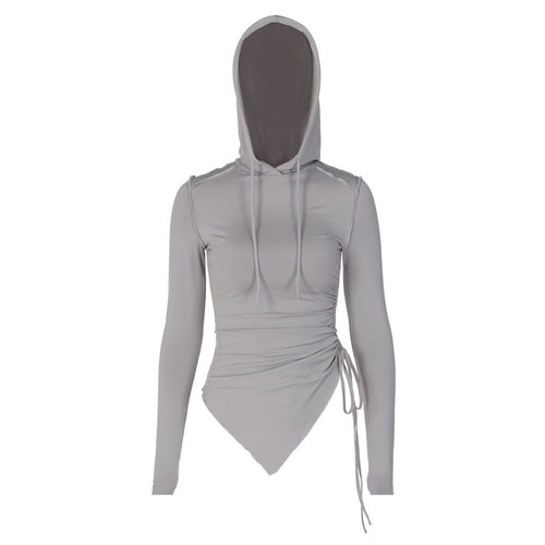 Neo Drawstring Ruched Hooded Top