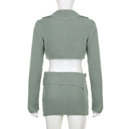 Nothing Sweeter Knit Cardigan + Mini Skirt Set