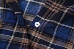 Falling For You Checkered Button Down Cropped Shirt