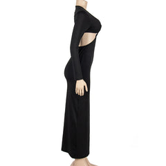 Pretty Please Long Sleeve Cutout Maxi Dress