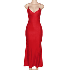 One And Only Satin Backless Ruched Maxi Dress