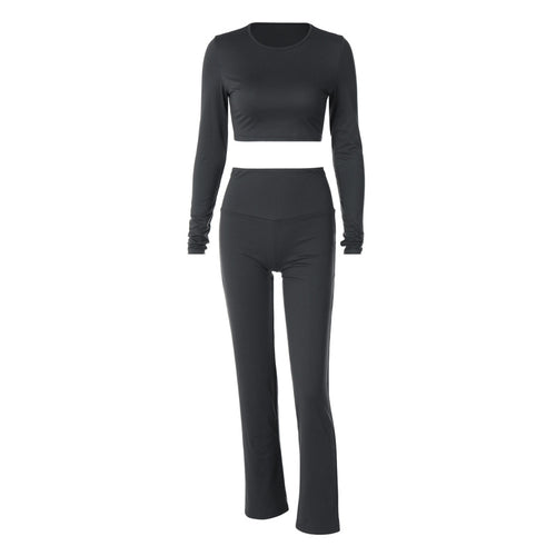 Never Too Much Long Sleeve Flare Legging Pant Set
